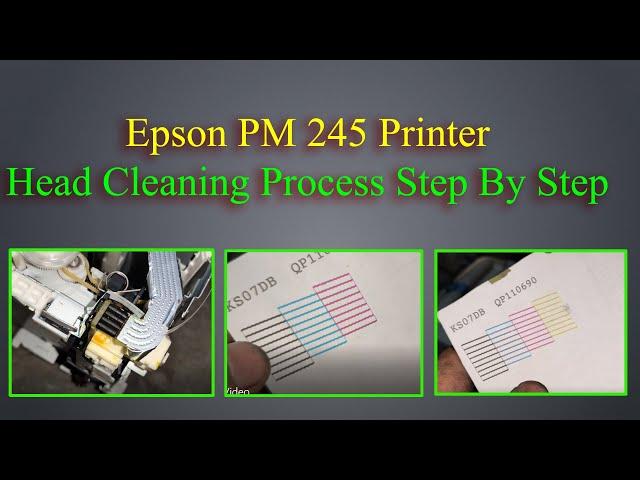 Epson PM 245 Head Cleaning Process Step By Step