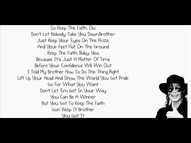 Michael Jackson - Keep The Faith. (Lyrics).