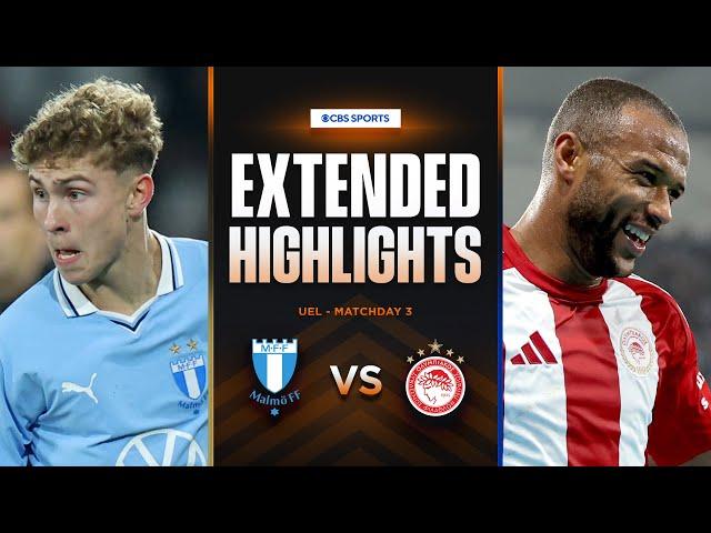 Malmö vs. Olympiacos: Extended Highlights | UEL League Phase MD 3 | CBS Sports Golazo - Europe