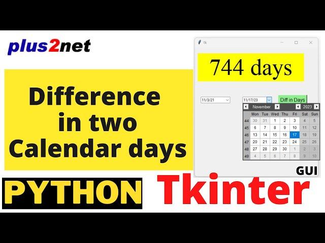 Difference in days of two calendar dates using Tkinter tkcalendar DateEntry