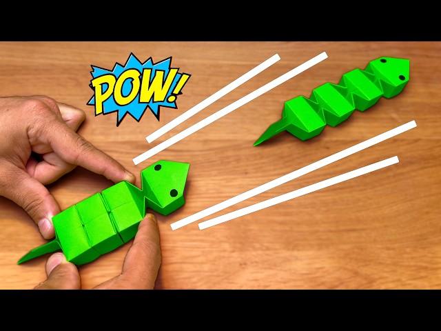 Origami Sliding Paper Snake | Fun & Easy Origami