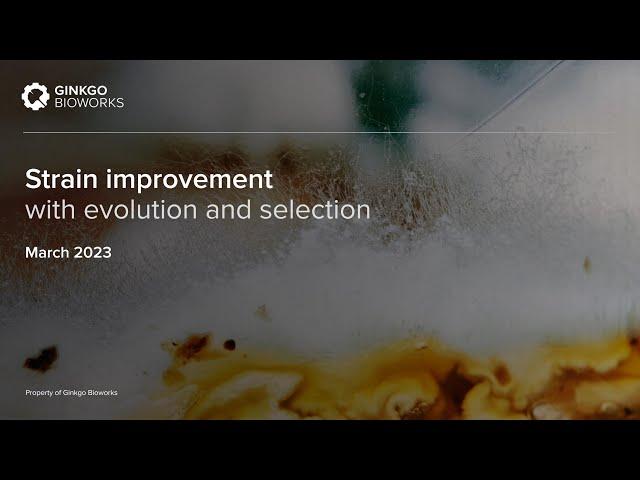 Strain Improvement With Selection and Evolution - Virtual Event