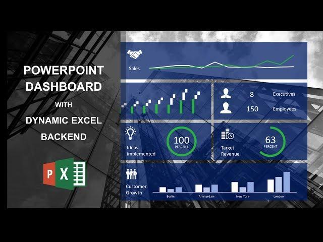 Amazing PowerPoint Dashboard With Dynamic Excel Backend