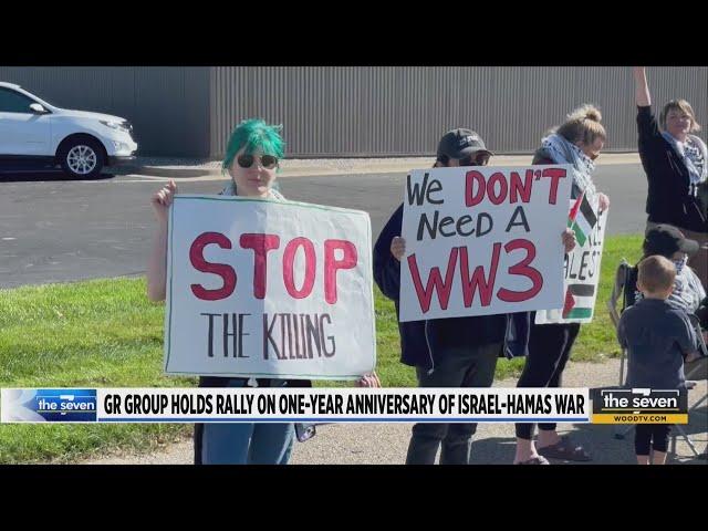 GR group holds rally on one-year anniversary of Israel-Hamas war