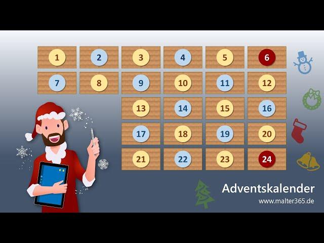 Digitaler Adventskalender - selber machen mit PowerPoint [Anleitung]