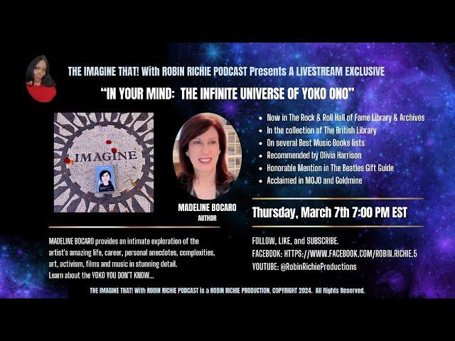 The IMAGINE THAT! With Robin Richie Podcast Presents Author Madeline Bocaro