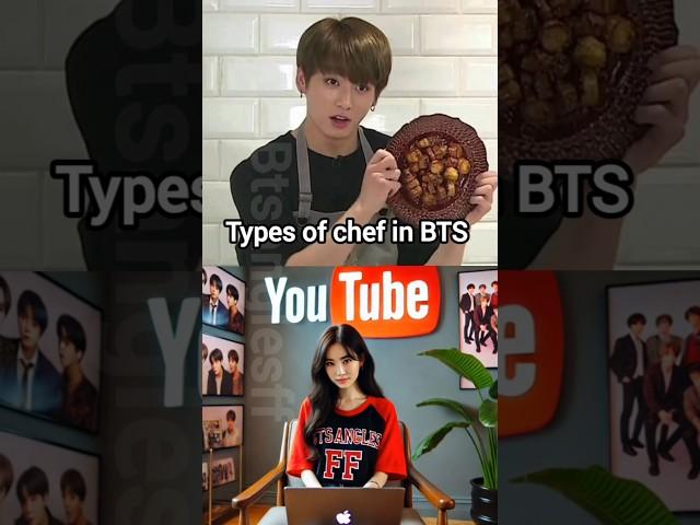 Types of CHEF in BTS Let's see who's ur favourite  #shorts #bts #ff #suga #jin #jungkook #jk #v