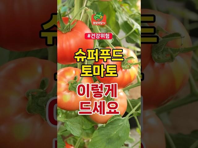 슈퍼푸드 토마토 이렇게 드세요 | 건강 건강정보 건강식단