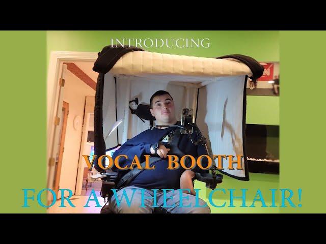 New product designed for voice over and podcasting by VocalBoothToGo - now to go on a wheelchair!