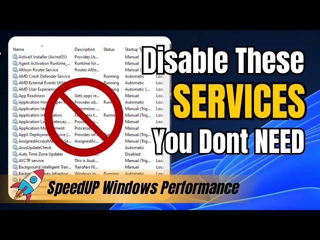 Disable THESE Windows 11 SERVICES Right Now ( Speedup Windows Performance)