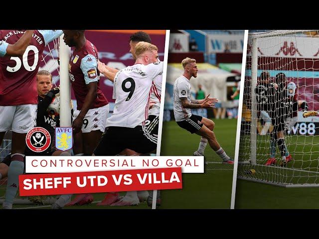 Controversial 'Hawkeye' 'VAR' No Goal All Angles | Sheffield United Vs Aston Villa | Premier League