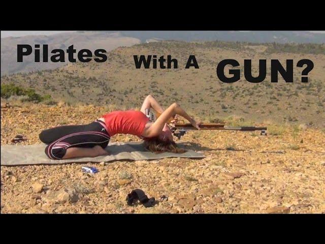 Gun Pilates?? TRICK SHOT! | Shooting | Flexibility | Kirsten Joy Weiss