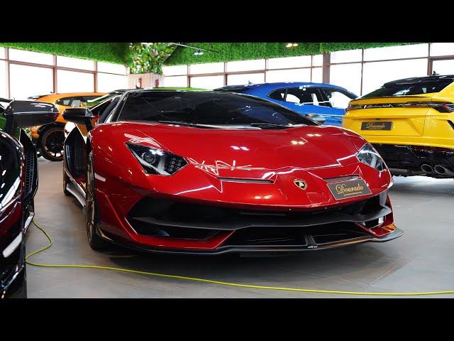 Lamborghini Aventador SVJ at Dourado luxury cars in Dubai