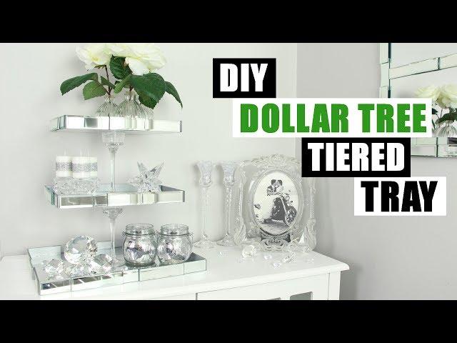 DIY DOLLAR TREE MIRROR DECOR TRAY | Glam Home Decor Idea