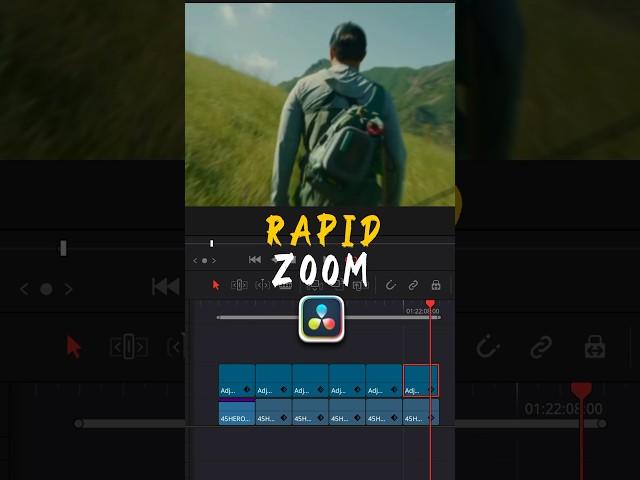 Rapid zoom effect in DaVinci Resolve