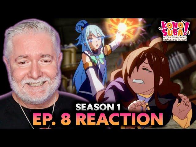 KONOSUBA 1x8 | A Loving Hand for Our Party When We Can't Make It Through Winter | REACTION