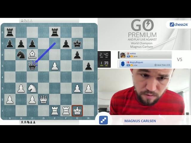 World Champion's technique | Magnus Carlsen vs. chess24 user Xakka