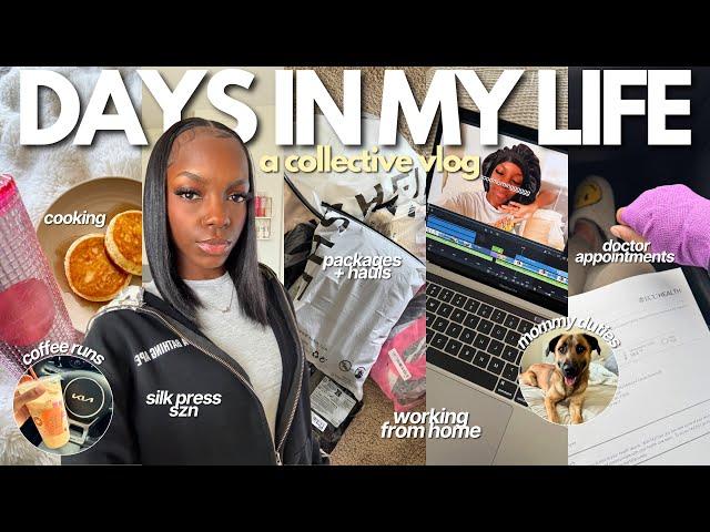 COLLECTIVE VLOG .* days in my life, silk press szn, dr appts, working from home, coffee runs + more