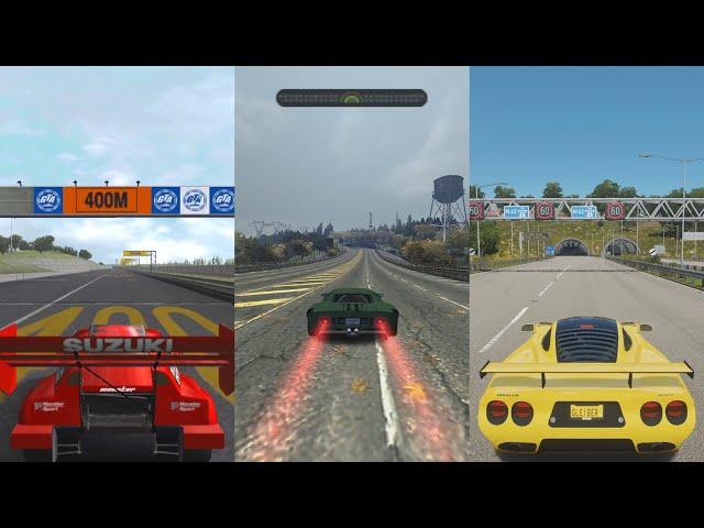 Reaching 400 km/h (~250 mph) in 60 different racing games (NFS, Forza, Gran Turismo and many more)