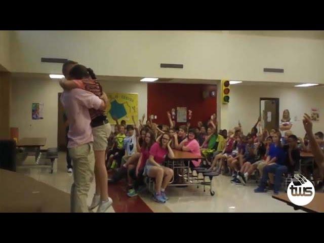 This Marine Surprised his Baby Sister at School When She Was Least Expecting it