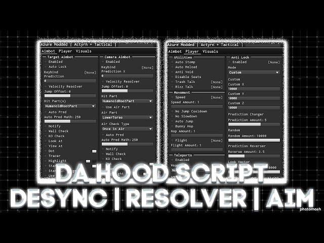 [UPDATED] DA HOOD SCRIPT | AIMLOCK, RESOLVER, DESYNC & ANTILOCK | NO ADS | ROBLOX 2024