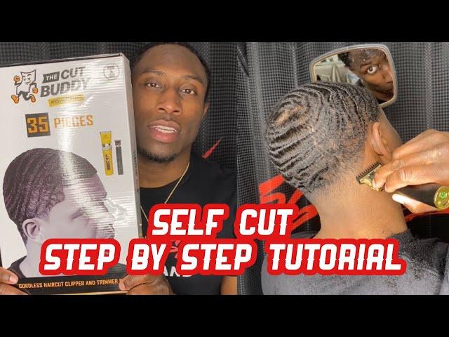 Full Step By Step Selfcut with "The Cut Buddy" Beginners Clipper and Trimmer Kit