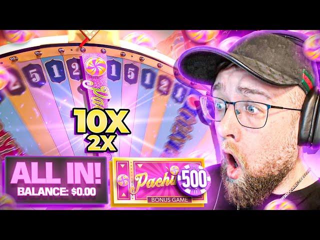 ALL IN $500 BET HITS PACHINKO ON CRAZY TIME!