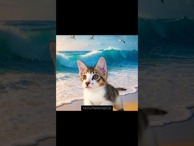 মিচু বিল্লি এখন সমুদ্রে ️ #shorts #trending #viralshorts #catvideos #cat #cute #funny #pets #ai