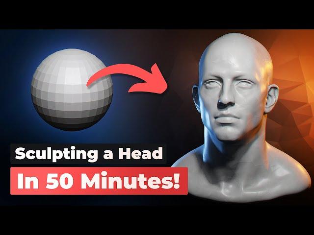 Sculpt a Realistic Head in Blender #b3d #tutorial