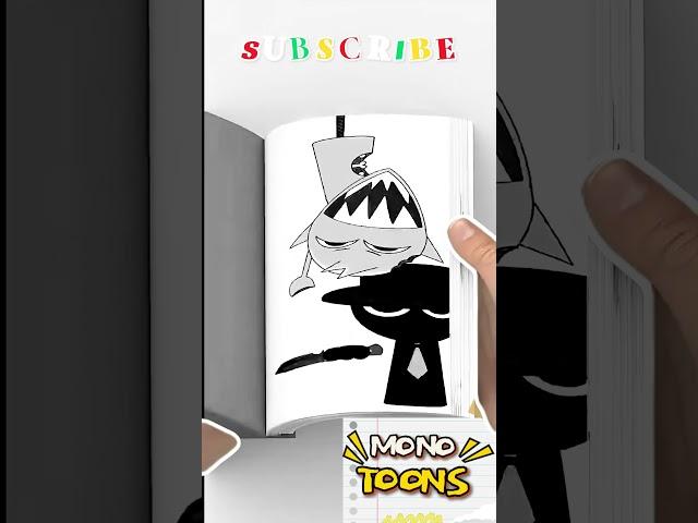 Evil WIZARD Sprunki!? Scary & Powerful Flipbook Animation  #shorts