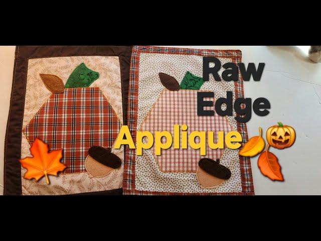 Machine Applique Blanket Stitch, Hexagon Raw Edge Applique For Pumpkin Applique, Pumpkin #sewingtips