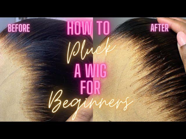 How To Pluck A Frontal Wig For Beginners Ft. SHINING GIRL HAIR