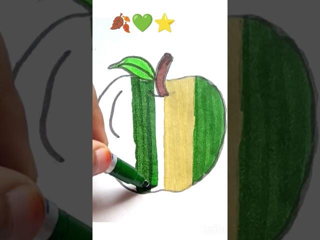 Easy colourful drawing ⭐#satisfying #viralvideo #short #art #colouring #drawing