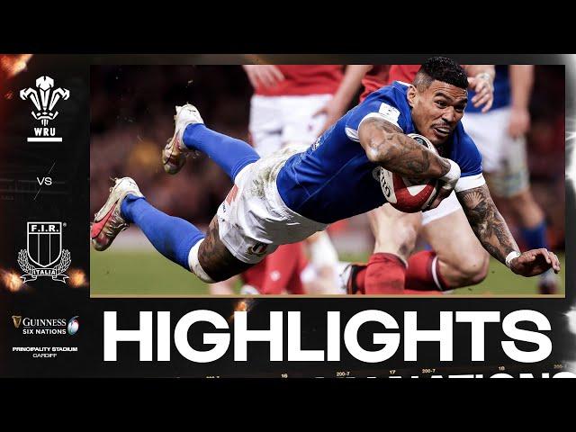 HIGHLIGHTS | 󠁧󠁢󠁷󠁬󠁳󠁿 WALES V ITALY  | 2024 GUINNESS MEN'S SIX NATIONS RUGBY