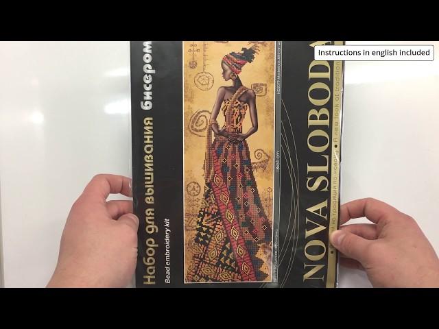 Mysterious African Woman Bead Embroidery Kit (Nova Sloboda HD2079)