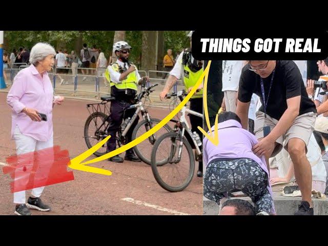 MAYHEM AT BUCKINGHAM PALACE LEAVES WOMEN WOUNDED AS POLICE TRY TO TAKE CONTROL