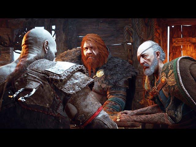 God of War Ragnarok - Kratos meets Thor & Odin for the first time (4K)