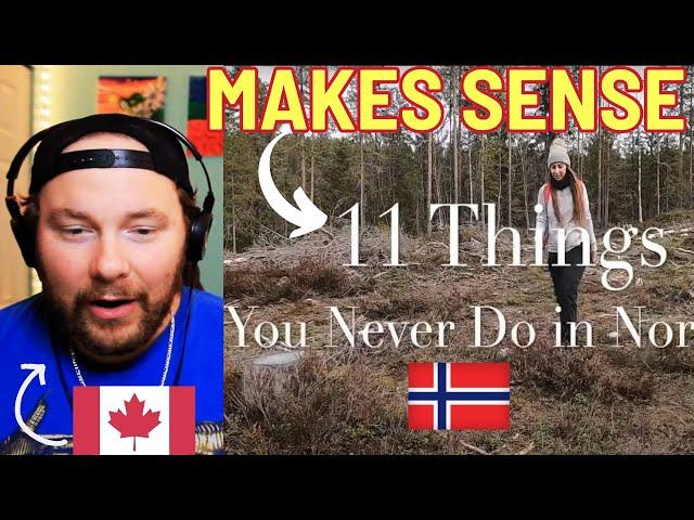 Canadian Reacts to HOW TO BEHAVE IN NORWAY: 11 THINGS YOU SHOULD NEVER DO