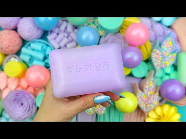 Soap boxes with glitter foam&starchClay crackingCutting soap cubes 4K