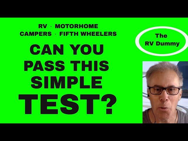 RV-ers! Can You Pass This Test?