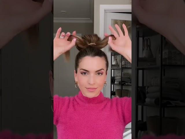 EASY MESSY BUN HACK | VALENTINE’S DAY HAIRSTYLES