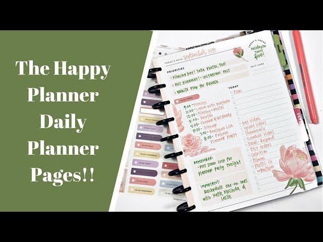 The Happy Planner- Daily Planner Pages!!!!