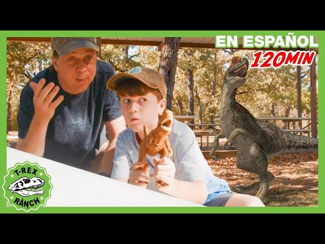 ¡Desafío de Raptores! Aventura en el parque con dinosaurios de tamaño real |  T-Rex Rancho