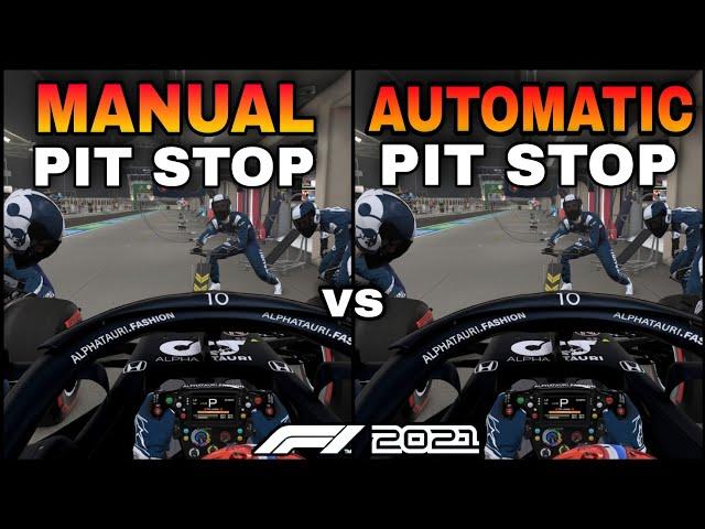 Manual vs Automatic Pit Stop on F1 2021