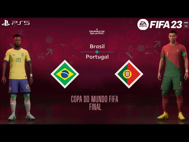 FIFA 23 - Brasil vs Portugal | Gameplay PS5  [4K 60FPS] Copa do Mundo FIFA 2022 - Final