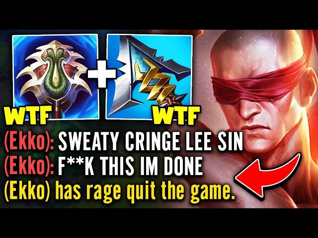 I beat this Ekko so bad he rage quits and uninstalls the game... (LEE SIN MID IS BROKEN)