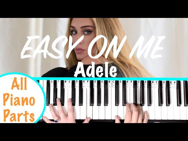 How to play EASY ON ME - Adele Piano Tutorial (Chords Accompaniment)