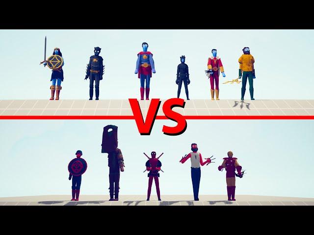 MARVEL Team vs DC Team - Totally Accurate Battle Simulator TABS