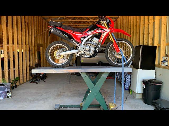 Woodzman’s Motorcycle Lift ! Honda CRF250L CRF450L