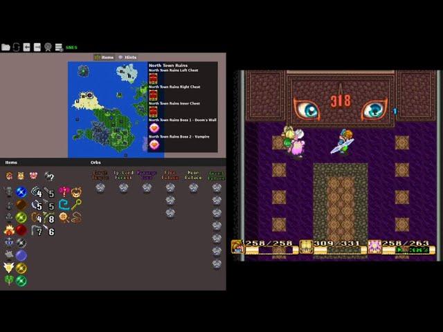 Secret of Mana Randomizer v1.40 - Mystery Seed (Casual) - Vanilla (Short)